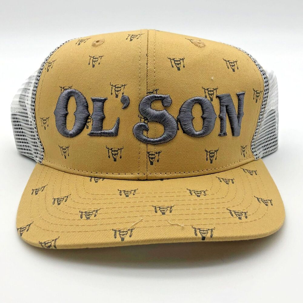 Dale Brisby Rodeo Time Trucker Hat Unisex Yellow Snapback OL' SON Western NEW